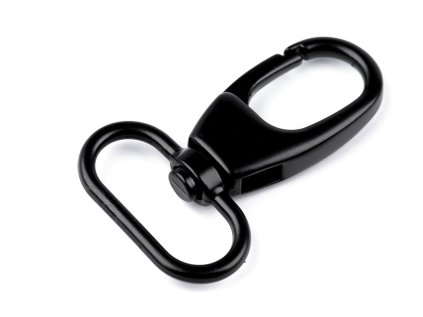 Kovová karabina otočná, průvlek 26 mm (Varianta 1 nikl, Balení 1 ks)