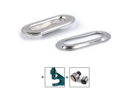 Průchodka s podložkou ovál 4x16 mm (Varianta nikl, Balení 50 pár)