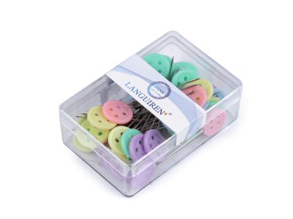 Ozdobné špendlíky délka 45 mm knoflík (Varianta mix, Balení 1 krab.)