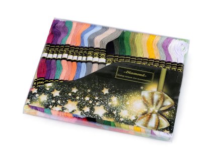 Příze vyšívací typ mouline Diamond sada 50 ks/8 m (Varianta mix, Balení 50 ks)