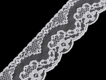 Silonová krajka šíře 50 mm (Varianta bílá, Balení 25.2 m)