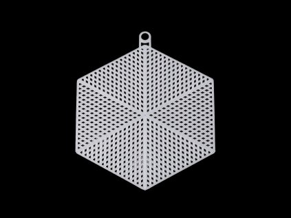 Plastová kanava / mřížka vyšívací vločka (Varianta 2 bílá vločka, Balení 1 ks)