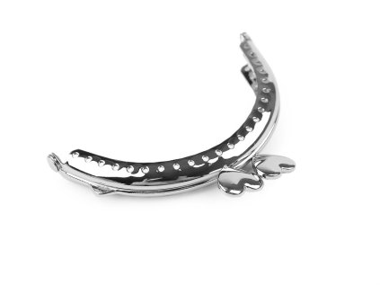 Rámeček na výrobu peněženky našívací srdce 8x8,5 cm (Varianta nikl, Balení 1 ks)