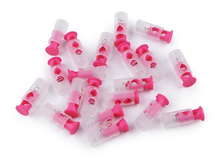 Brzdičky s dvěmi dírkami 9x24 mm (Varianta 1 růžová, Balení 10 ks)