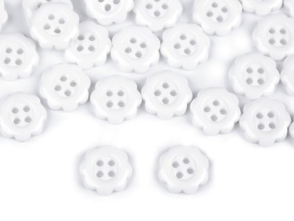 Knoflík květ velikost 20" (Varianta 1 bílá, Balení 100 ks)