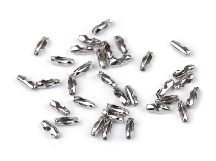 Spojka / koncovka na kuličkový řetízek 3x8 mm (Varianta nikl, Balení 100 ks)