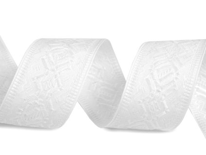 Vzorovka / povijan šíře 40 mm bavlněná (Varianta 10/1 bílá, Balení 1 m)