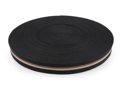 Oboustranný popruh šíře 38 mm (Varianta 1 černá béžová, Balení 1 m)