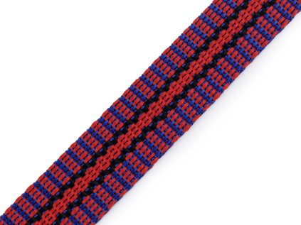 Oboustranný popruh šíře 20 mm (Varianta 21 černá růžová, Balení 1 m)