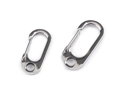 Karabina z nerezové oceli průvlek 6 mm (Varianta 1 (16x36 mm) platina, Balení 1 ks)