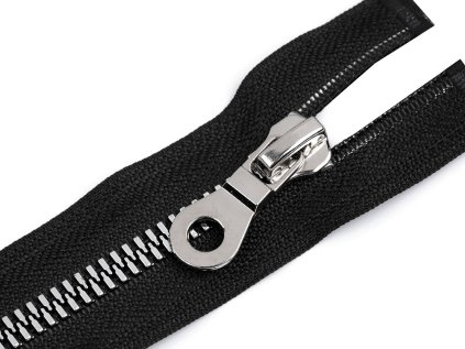 Kostěný zip, imitace kovu No 8 délka 90 cm bundový (Varianta černá, Balení 1 ks)