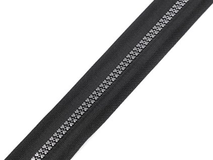 Zip kostěný No 5 designový metráž (Varianta 1 černá zlatá, Balení 1 m)
