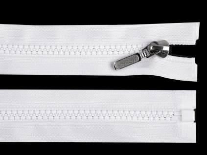 Kostěný zip No 5 délka 70 cm s ozdobným jezdcem (Varianta 322 černá, Balení 1 ks)