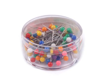 Špendlíky nerezové s plastovou hlavičkou délka 32 mm (Varianta mix, Balení 1 krab.)