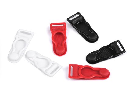 Velvety kovové - podvazkové zápínání šíře 10 mm (Varianta 1 bílá, Balení 4 ks)