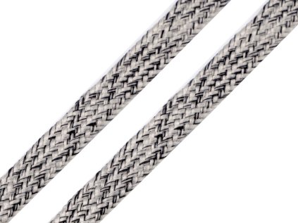 Plochá šňůra / dutinka žíhaná do mikin a tepláků šíře 10 mm (Varianta 1 zelená neon, Balení 1 m)
