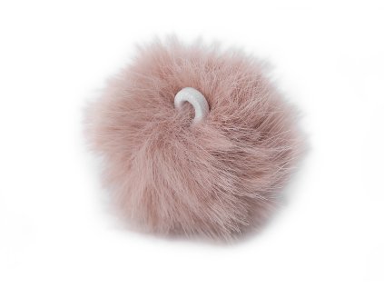 Kožešinová bambule s poutkem Ø3,5 cm (Varianta 1 Off White, Balení 10 ks)