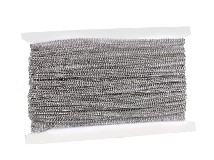 Prýmek se skleněnými broušenými kamínky a řetízkem šíře 5 mm nažehlovací (Varianta crystal, Balení 1 m)