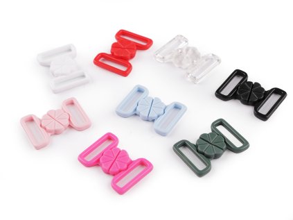 Plavkové zapínání šíře 17 mm plastové (Varianta 1 transparent, Balení 5 pár)