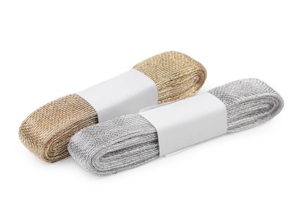 Dekorační stuha s lurexem šíře 20 mm síťovaná (Varianta 1 stříbrná, Balení 5 m)