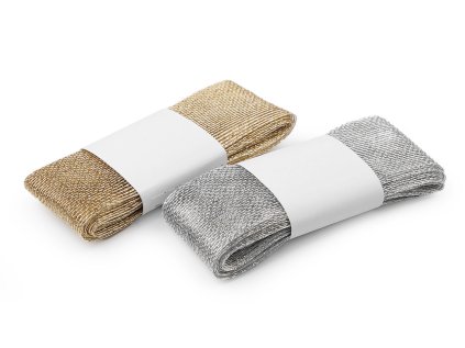 Dekorační stuha s lurexem šíře 40 mm síťovaná (Varianta 1 stříbrná, Balení 3 m)