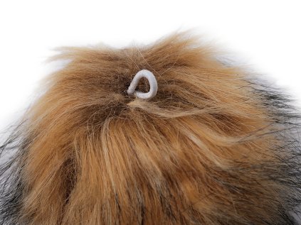 Kožešinová bambule s poutkem Ø11 cm (Varianta přírodní stř., Balení 1 ks)