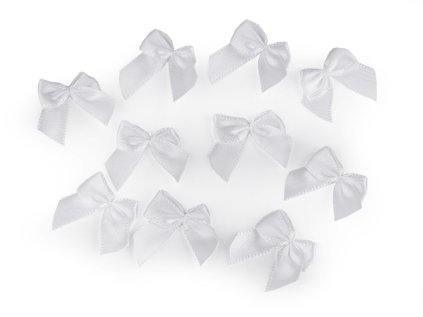 Saténová mašlička 25x25 mm (Varianta 2 krémová světlá, Balení 20 ks)