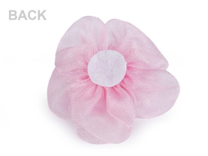 Květ s broušenými skleněnými korálky k našití a nalepení Ø6-7 cm (Varianta 1 bílá, Balení 1 ks)