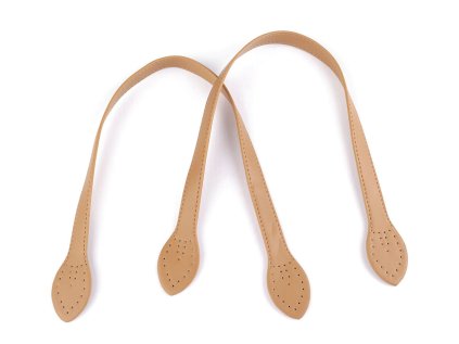 Koženková ucha na tašky polotovar délka 50 cm (Varianta 1 béžová, Balení 2 ks)