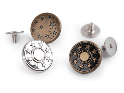 Kovový knoflík / riflový šroubovací velikost 26" (Varianta 1 nikl, Balení 5 ks)