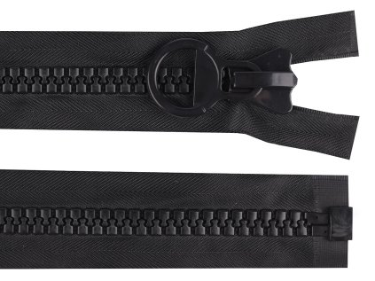 Kostěný zip extra velký No 20 délka 80 cm, 90 cm (Varianta 1 (80 cm) černá, Balení 1 ks)