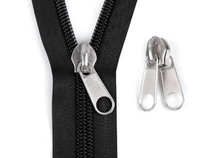 Jezdec ke spirálovým zipům oboustranný No 10 (Varianta 1 nikl, Balení 10 ks)