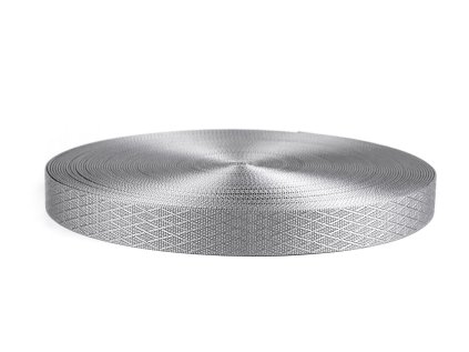 Oboustranný popruh lesklý šíře 38 mm (Varianta 1 šedá, Balení 1 m)