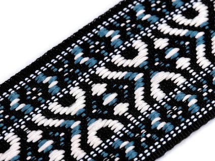 Vzorovka / popruh šíře 47 mm (Varianta modrá černá, Balení 1 m)