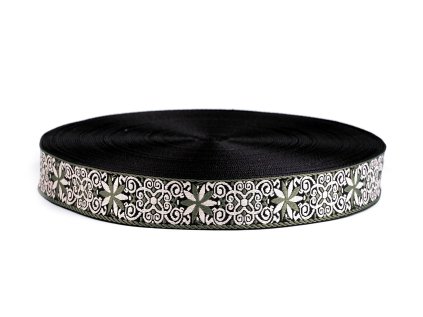 Popruh s výšivkou šíře 50 mm (Varianta 1 zelená, Balení 1 m)