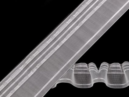 Záclonovka šíře 60 mm tužkové řasení (Varianta transparent, Balení 50 m)