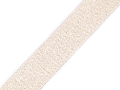 Bavlněný popruh šíře 25 mm (Varianta REZ00 režná světlá, Balení 25 m)