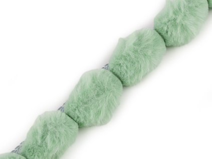 Všívací lemovka / lampas z umělé kožešiny kulatý šíře 3 cm (Varianta 1 pudrová, Balení 1 m)