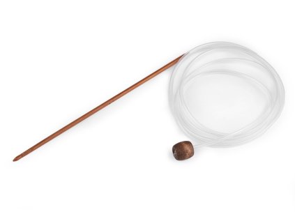 Bambusový háček na tuniské háčkování (Varianta 1 (3 mm) bambus tmavý, Balení 1 ks)