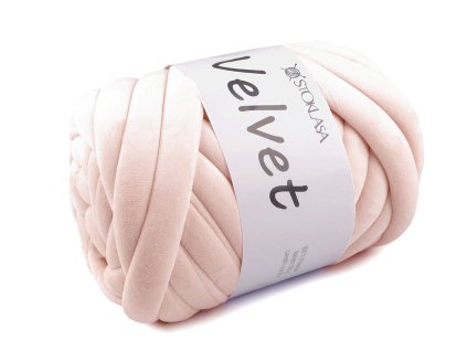 Příze Marshmallow silná Velvet Ø20 mm 500 g (Varianta 2 béžová světlá, Balení 1 ks)