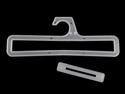 Plastové ramínko průvlek 20 cm (Varianta transparent, Balení 20 ks)