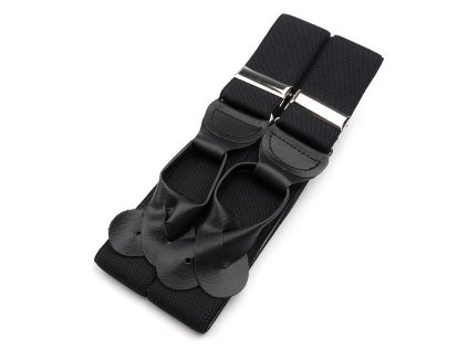 Šle na knoflíky šíře 3,5 cm délka 120 cm (Varianta 8 černá bílá, Balení 1 ks)