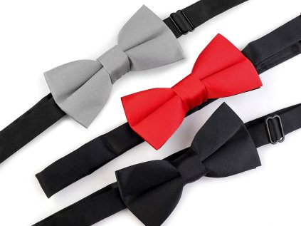 Dětský saténový motýlek (Varianta 1 červená černá, Balení 1 ks)