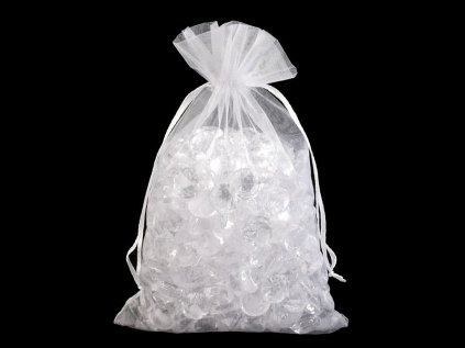 Dárkový pytlík 17x23 cm organza (Varianta 1 bílá, Balení 10 ks)