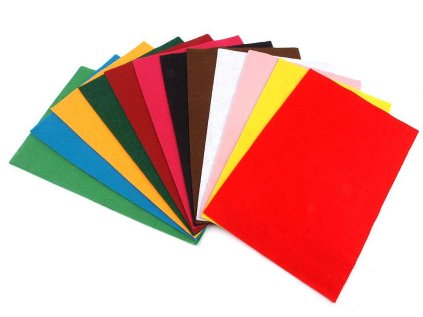 Látková dekorativní plsť / filc 20x30 cm (Varianta 4 (F77) černá, Balení 2 ks)