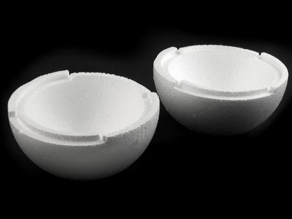 Polystyrenová koule dvoudílná dutá Ø19,5 cm (Varianta bílá, Balení 1 ks)
