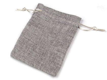 Dárkový pytlík 12,5x17,5 cm imitace juty (Varianta 1 šedá perlová, Balení 1 ks)