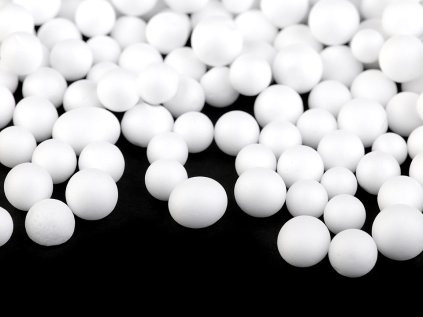 Výplň - polystyrenové kuličky Ø5-8 mm k výrobě dekorací (Varianta bílá, Balení 1 sáček)