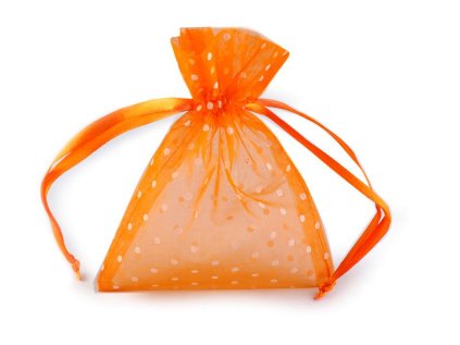 Dárkový pytlík puntíky 10x13 cm organza