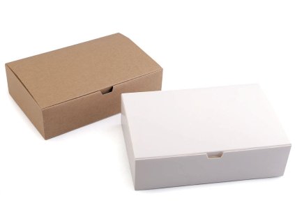 Papírová krabička (Varianta 3 (16 x 23,5 cm) hnědá přírodní, Balení 40 ks)